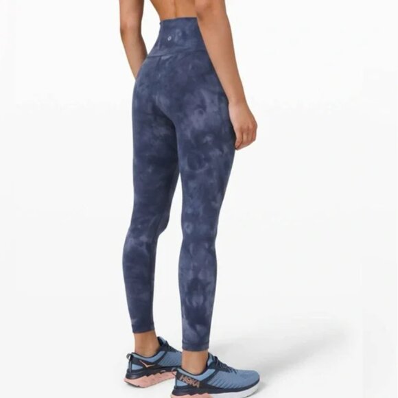 Lululemon | Wunder Train HR Tight 25” | Sz 8 | Diamond Dye Naval Blue | EUC - Picture 3 of 4